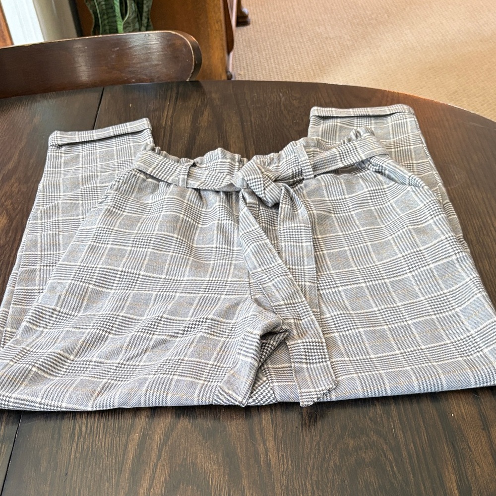 SO Gray Plaid Women's Trousers